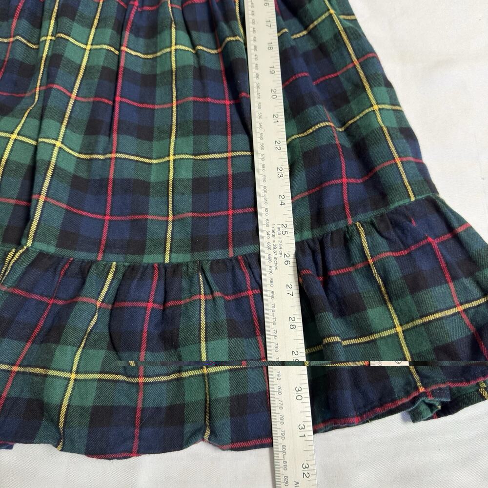 The Children's Place Plaid Flannel Dress Girl's Size 14 Navy/Green - Picture 4 of 7
